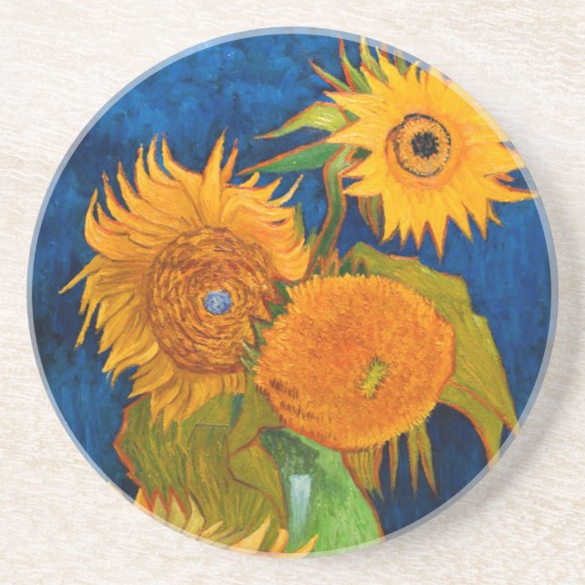 Van Gogh Sunflowers Coaster (Front)