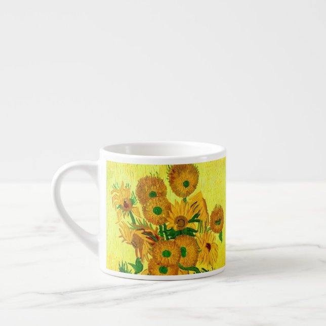 Van Gogh Sunflowers Espresso Cup (Left)
