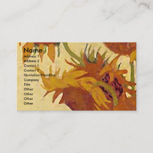 Van Gogh Sunflowers (F454) Vintage Fine Art Business Card