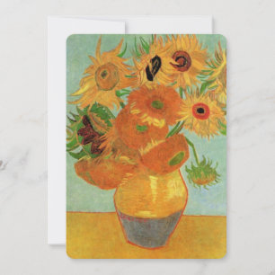 Van Gogh Sunflowers Fine Art Wedding Invitation