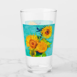 Van Gogh Sunflowers Glass