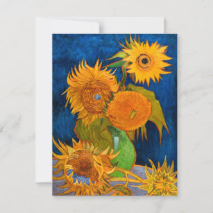 Van Gogh Sunflowers Invitation