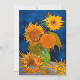 Van Gogh Sunflowers Invitation