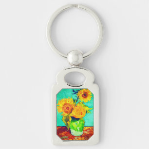 Van Gogh Sunflowers  Key Ring