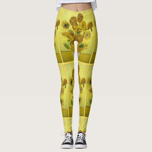 Van Gogh Sunflowers Leggings (Front)