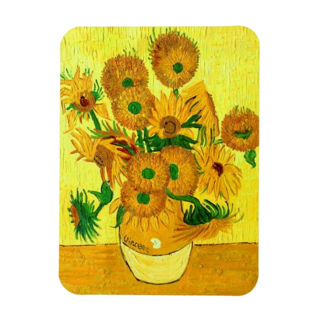 Van Gogh Sunflowers Magnet (Vertical)