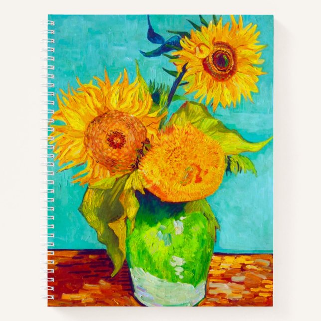 Van Gogh Sunflowers  Notebook (Front)