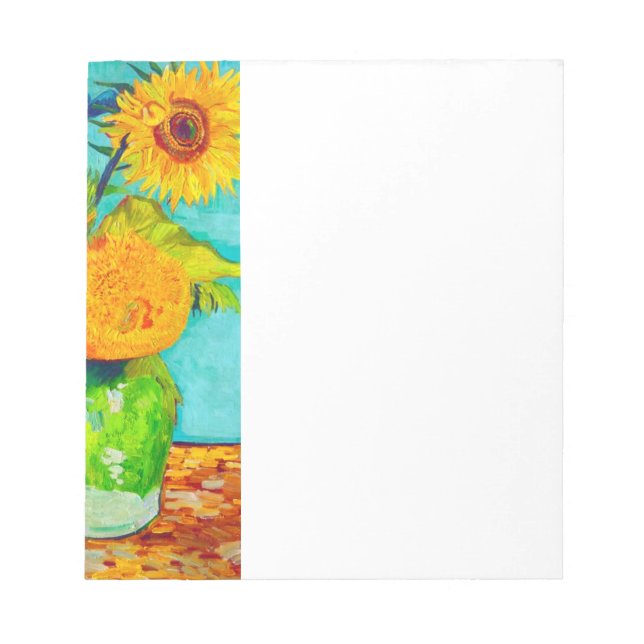 Van Gogh Sunflowers  Notepad (Front)
