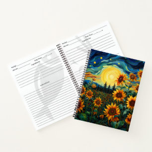 Van Gogh Sunflowers Painting Notebook