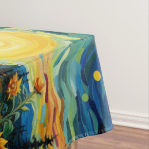 Van Gogh Sunflowers Painting Tablecloth