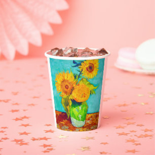 Van Gogh Sunflowers Paper Cups