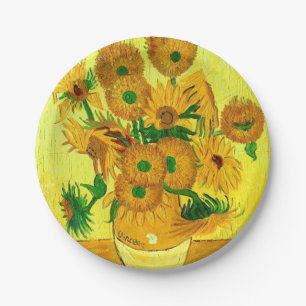 Van Gogh Sunflowers Paper Plate