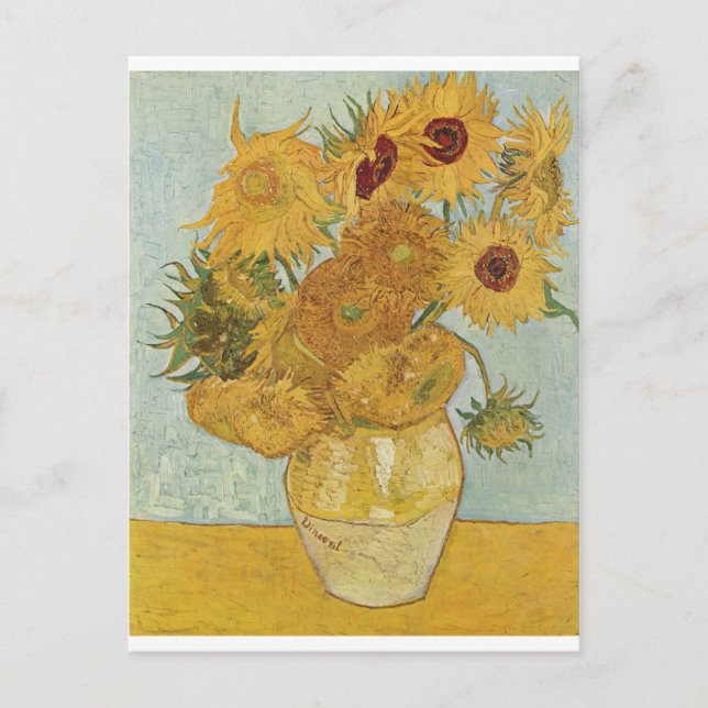 Van Gogh Sunflowers Postcard (Front)