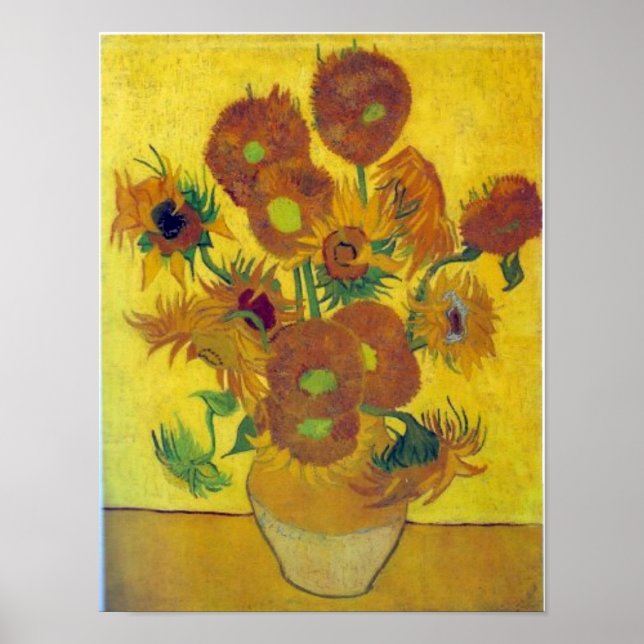 Van Gogh Sunflowers Poster (Front)
