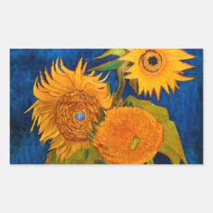 Van Gogh Sunflowers Rectangular Sticker