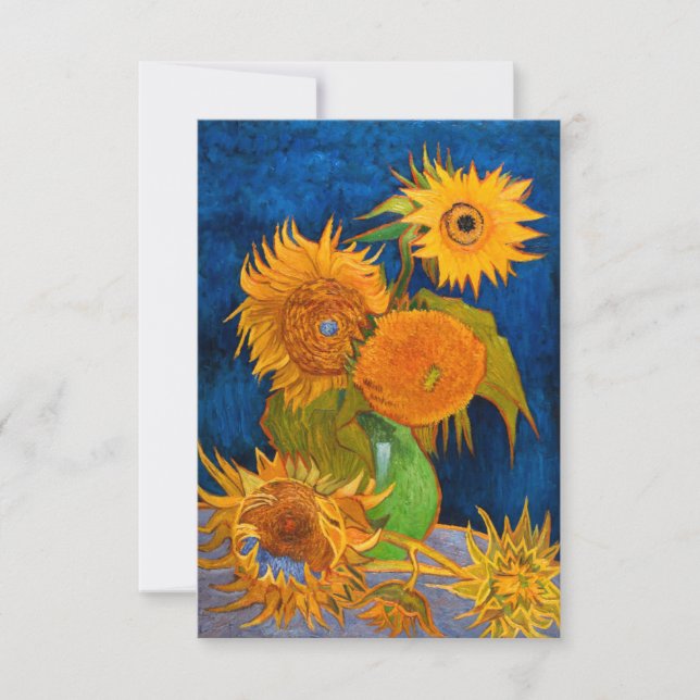 Van Gogh Sunflowers RSVP Card (Front)
