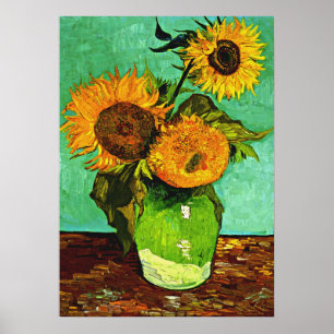 Van Gogh - Sunflowers, Three Poster