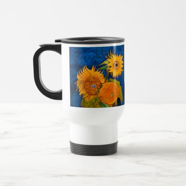 Van Gogh Sunflowers Travel Mug (Left)