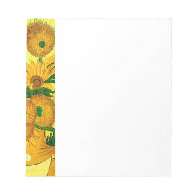Van Gogh Sunflowers Updated Notepad (Front)