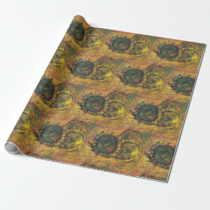 Van Gogh Sunflowers - Vintage Golden Floral Art Wrapping Paper
