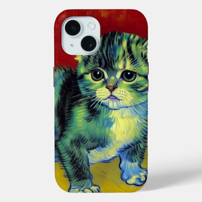 Van Gogh Tabby Cat Case-Mate iPhone Case (Back)