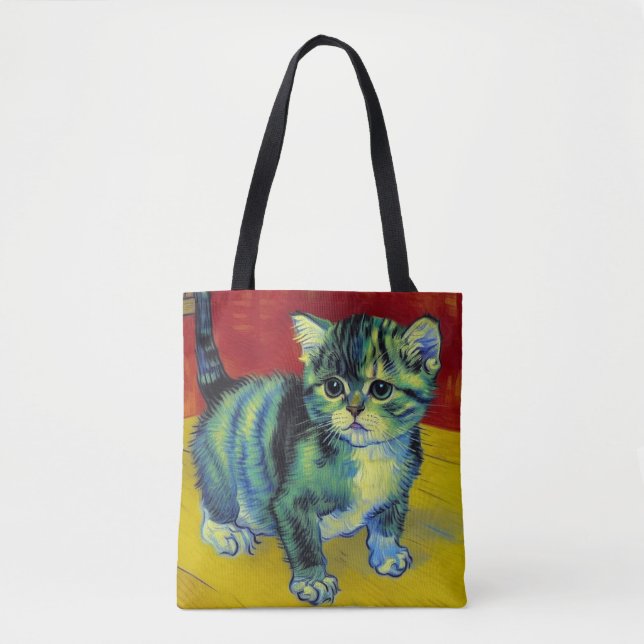 Van Gogh Tabby Cat Tote Bag (Front)