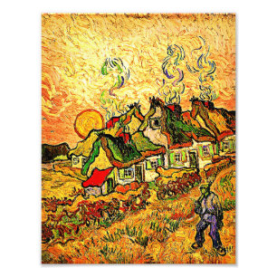 Van Gogh - Thatched Cottages in the Sunshine Photo Print