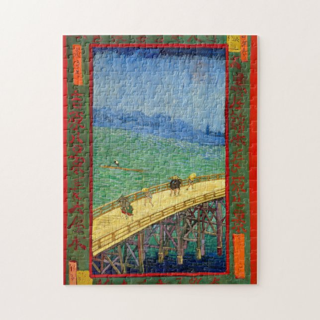 Van Gogh The Bridge in the Rain after Hiroshige Jigsaw Puzzle (Vertical)