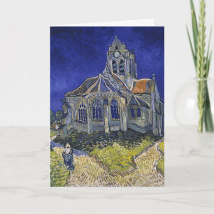 Van Gogh The Church at Auvers Blue Sky Art Card