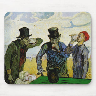 Van Gogh, The Drinkers, Vintage Post Impressionism Mouse Pad