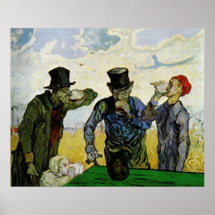 Van Gogh, The Drinkers, Vintage Post Impressionism Poster