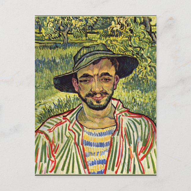 Van Gogh - The Gardener (aka Young Peasant) Postcard (Front)