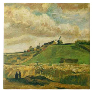 Van Gogh, The Hill of Montmarte Tile