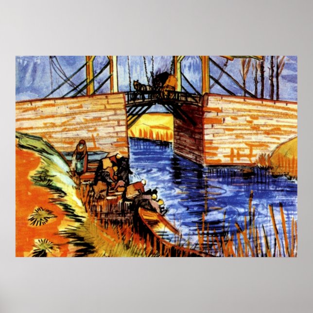 Van Gogh - The Langlois Bridge at Arles Poster (Front)