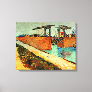 Van Gogh - The Langlois Bridge with Road, Canvas Print