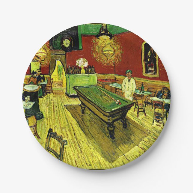 Van Gogh - The Night Cafe,  Paper Plate (Front)