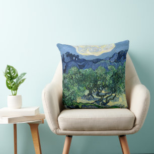 Van Gogh The Olive Trees Landscape Painting Cushion
