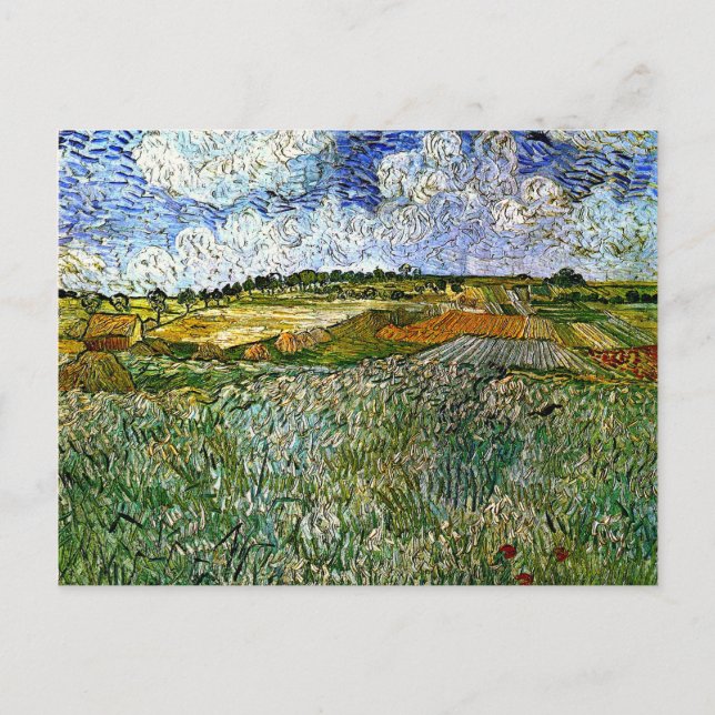 Van Gogh - The Plain at Auvers Postcard (Front)