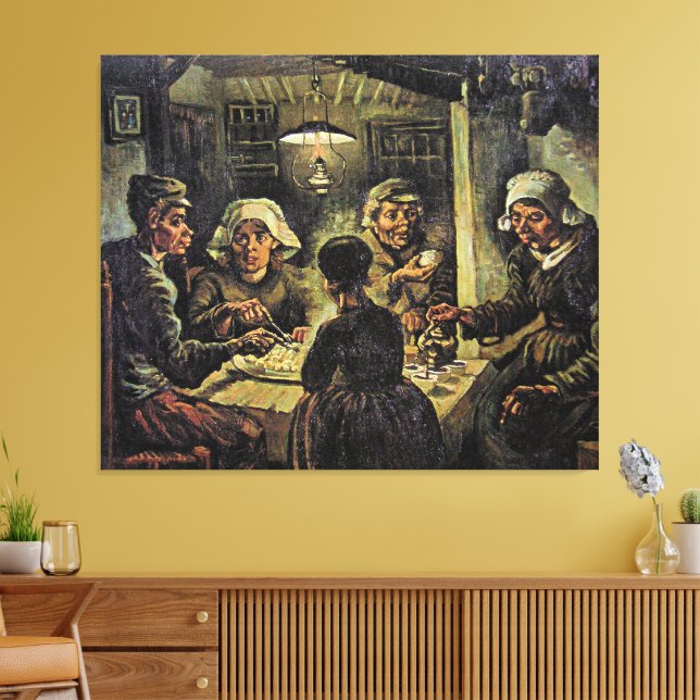 Van Gogh - The Potato Eaters Canvas Print (Insitu(LivingRoom))
