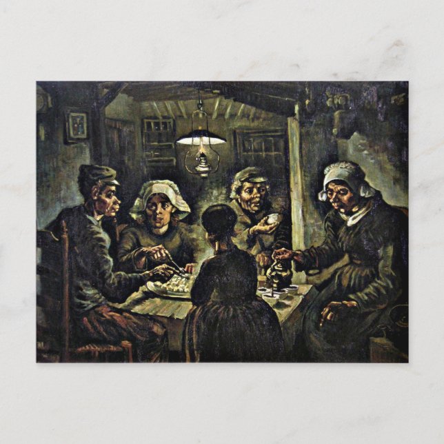 Van Gogh - The Potato Eaters Postcard (Front)