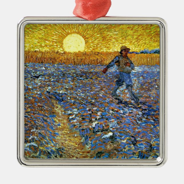 Van Gogh - The Sower Metal Tree Decoration (Front)