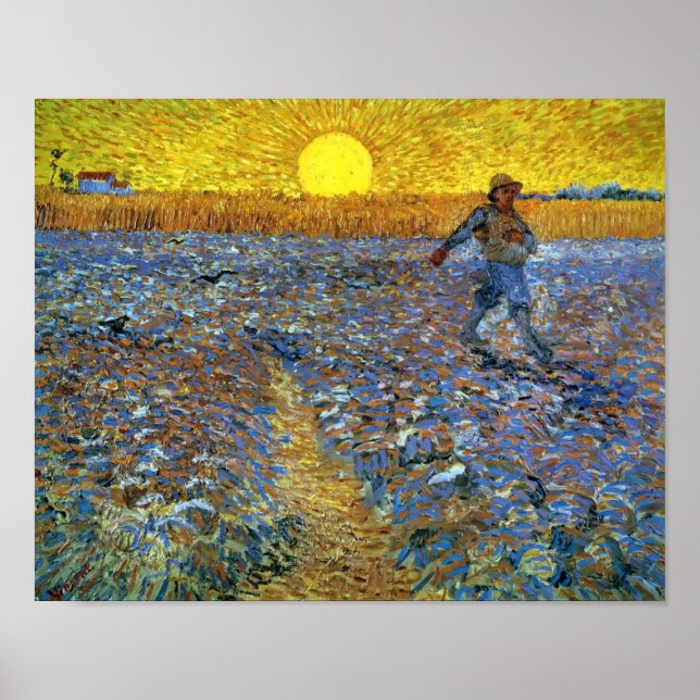 Van Gogh - The Sower (Sower with Setting Sun) Poster (Front)
