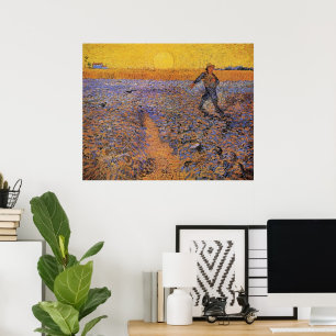 Van Gogh, The Sower, Vintage Impressionism Art Poster