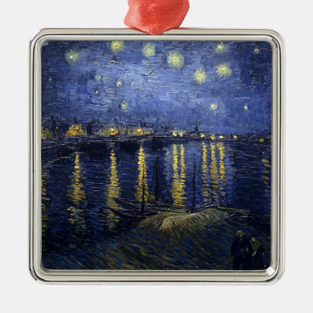 Van Gogh, The Starry Night, 1888 Metal Tree Decoration (Front)