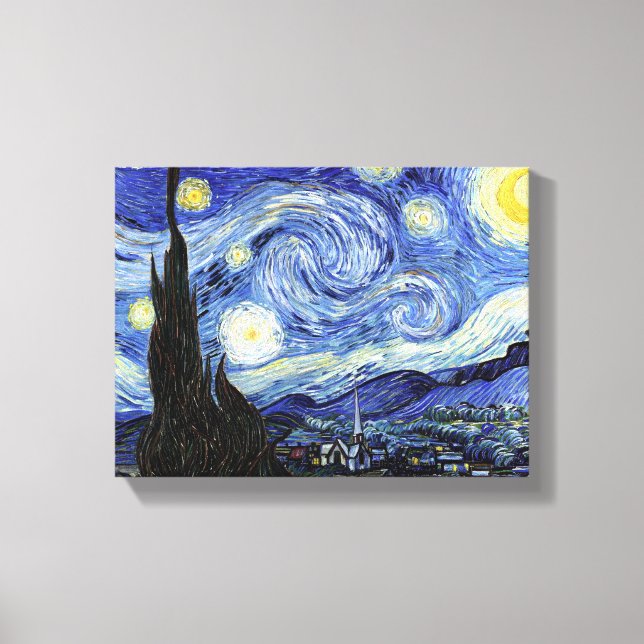 Van Gogh The Starry Night Canvas Print (Front)