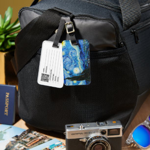 Van Gogh 'The Starry Night' Custom Luggage Tag