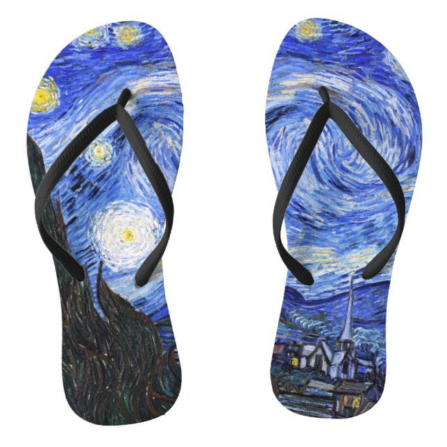 Van Gogh-The Starry Night Jandals (Footbed)