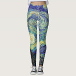 Van Gogh The Starry Night Leggings<br><div class="desc">Wearable art from our favourite artist Van Gogh. Take The Starry Night to your yoga class,  coffee shop,  or for a jog!
The Starry Night by Vincent Van Gogh June 1889</div>