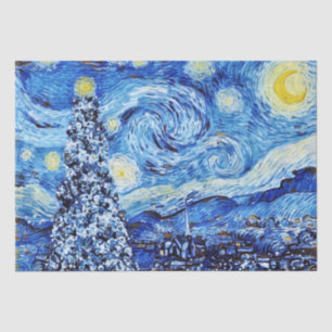 Van Gogh - The Starry Night - White Christmas Tiss Tissue Paper