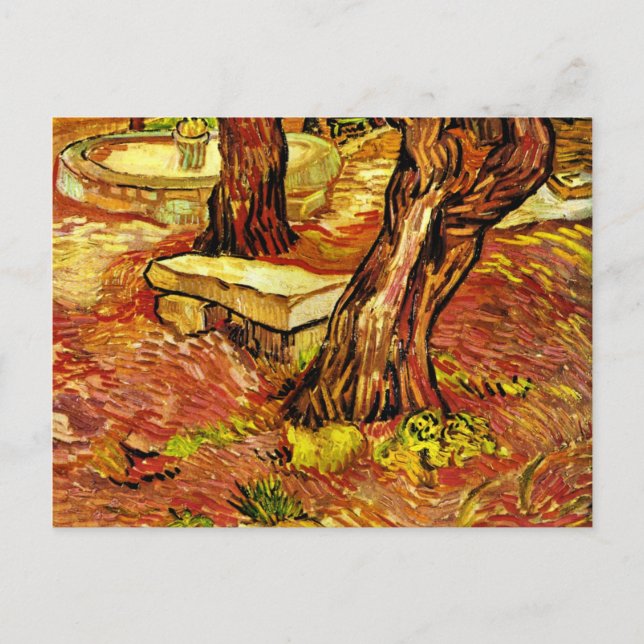 Van Gogh - The Stone Bench Postcard (Front)